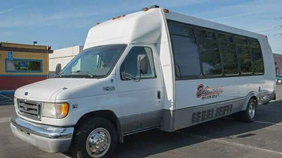 limousine party bus with premium sound system