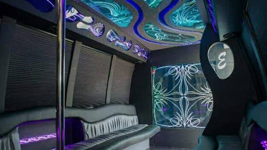 led lighting on party bus
